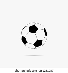 Simple icon soccer ball.