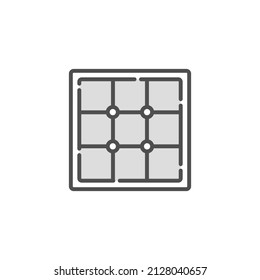 A simple icon of a solar panel.