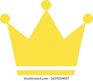 Un icono simple de una corona brillante, amarillo