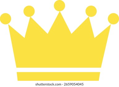 A simple icon of a sparkling crown, yellow