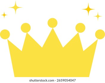 Un icono simple de una corona brillante, amarillo