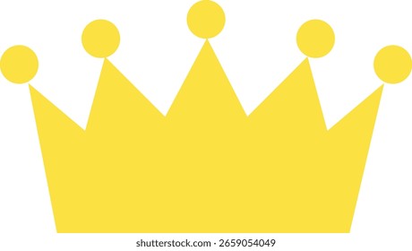 Un icono simple de una corona brillante, amarillo