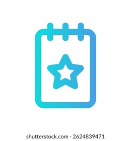 Simple icon of a star badge on a calendar, suitable for reward, achievement, or event highlighting in digital interfaces.