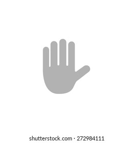 A simple icon of Stop sign in the form of hands.