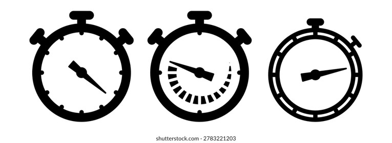simple icon of a stopwatch timekeeping tool