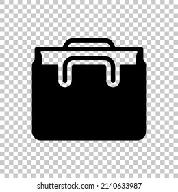 Simple icon of store, small business. Black symbol on transparent background