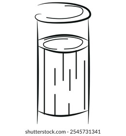 Icono simple de una calle, Pequeño bote de basura al estilo de arte lineal, para luchar contra la contaminación ambiental Día