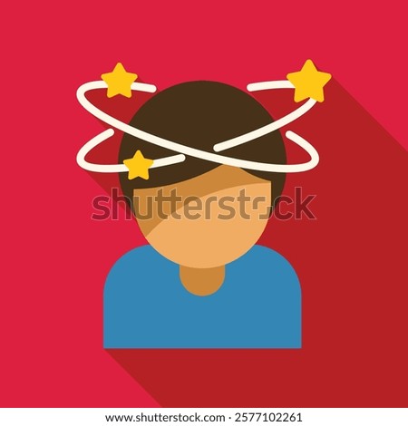 Simple icon style image representing dizziness, vertigo, or disorientation