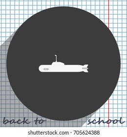 Simple icon submarine.