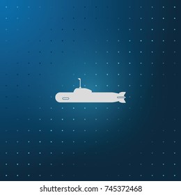 Simple icon submarine.