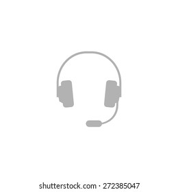 Simple icon support in the form of headphones with a microphone.