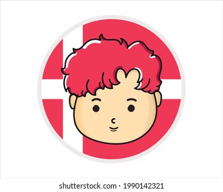 Símbolo de icono simple marca Dinamarca 