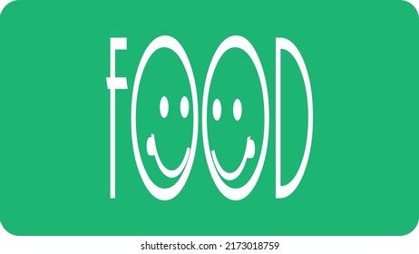 simple icon or symbol design of the word food