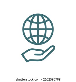 simple icon symbol of environment and natural resources