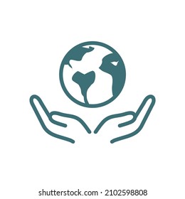 símbolo de icono simple del medio ambiente y los recursos naturales