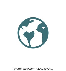 símbolo de icono simple del medio ambiente y los recursos naturales