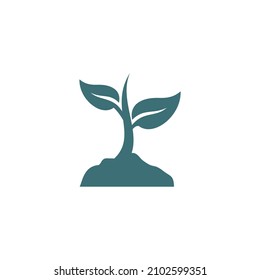 símbolo de icono simple del medio ambiente y los recursos naturales
