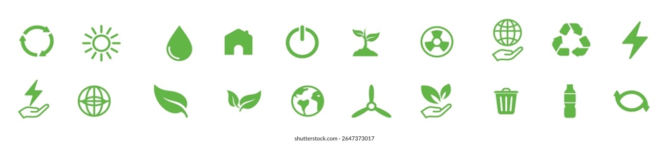 einfaches Symbol für Umwelt und natürliche Ressourcen