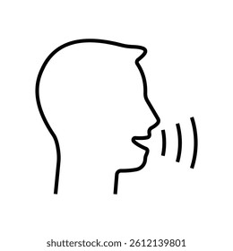 Simple icon of talking line design