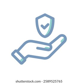 A simple icon that illustrates help, insurance