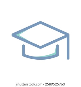 A simple icon that illustrates student hat