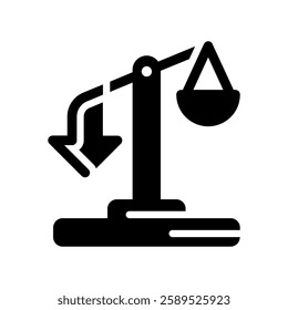 A simple icon that symbolizes scales