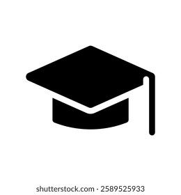 A simple icon that symbolizes student cap