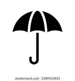 A simple icon that symbolizes umbrella
