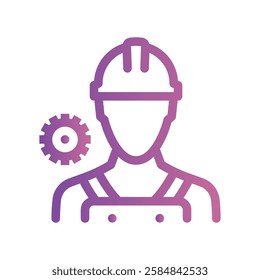 A simple icon for the theme, helmeted laborer repairman