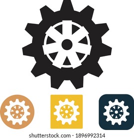 Icono simple de tres velocidades en fondo blanco