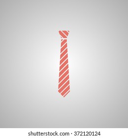 Simple icon tie. Flat design style eps 10