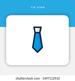 Simple icon of tie Related Vector Line. EPS 10