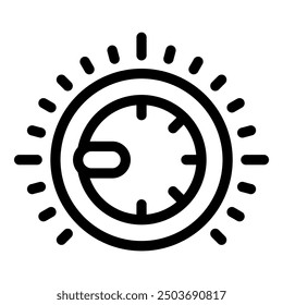 Simple icon of a timer counting down, perfect for representing deadlines, countdowns, or urgency