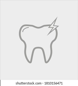 simple icon of tooth, for dentists