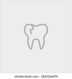 simple icon of tooth, for dentists