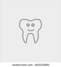 simple icon of tooth, for dentists