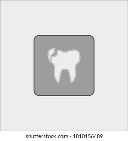 simple icon of tooth, for dentists