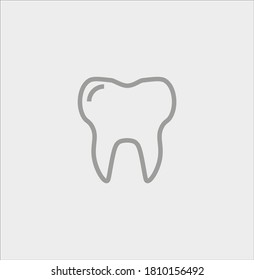 simple icon of tooth, for dentists