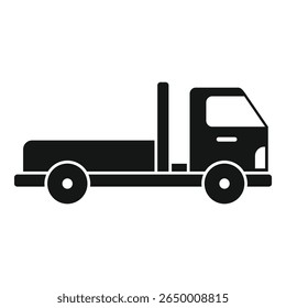 Simple icon of a tow truck for towing service, roadside assistance, emergency services