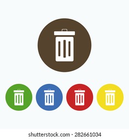 Simple icon Trash bin.