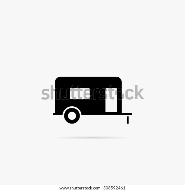 Simple icon travel\
trailer.