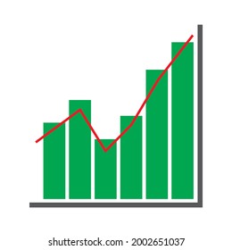 Simple icon trend chart is up