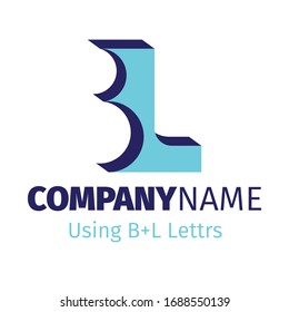 Simple icon for trendy Logo design. Using the letters B and L. Can be used to create an identity brand