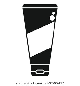 Simple icon of a tube of cream, lotion, sunscreen, or other toiletry product