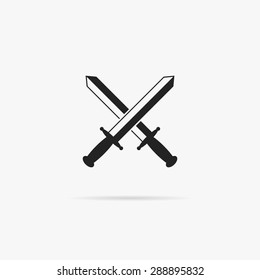 Simple Icon Of Two Swords.