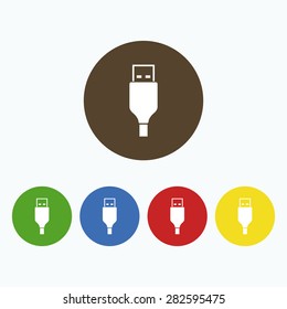 Simple icon usb plug.