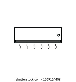 Simple icon vector, with air conditioning