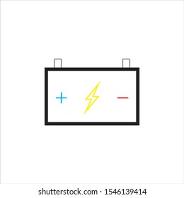 simple icon vector with car battery shape