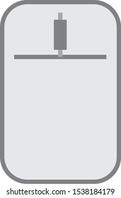 Simple icon vector, with computer mouse shape