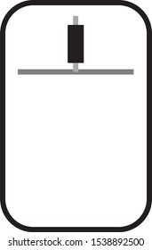 Simple icon vector, with computer mouse shape